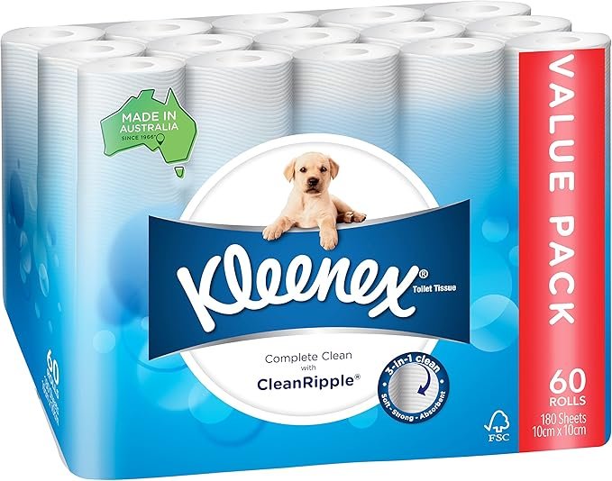 Kleenex Complete Clean Toilet Paper 60 Count (1x60 Rolls) - Image 3